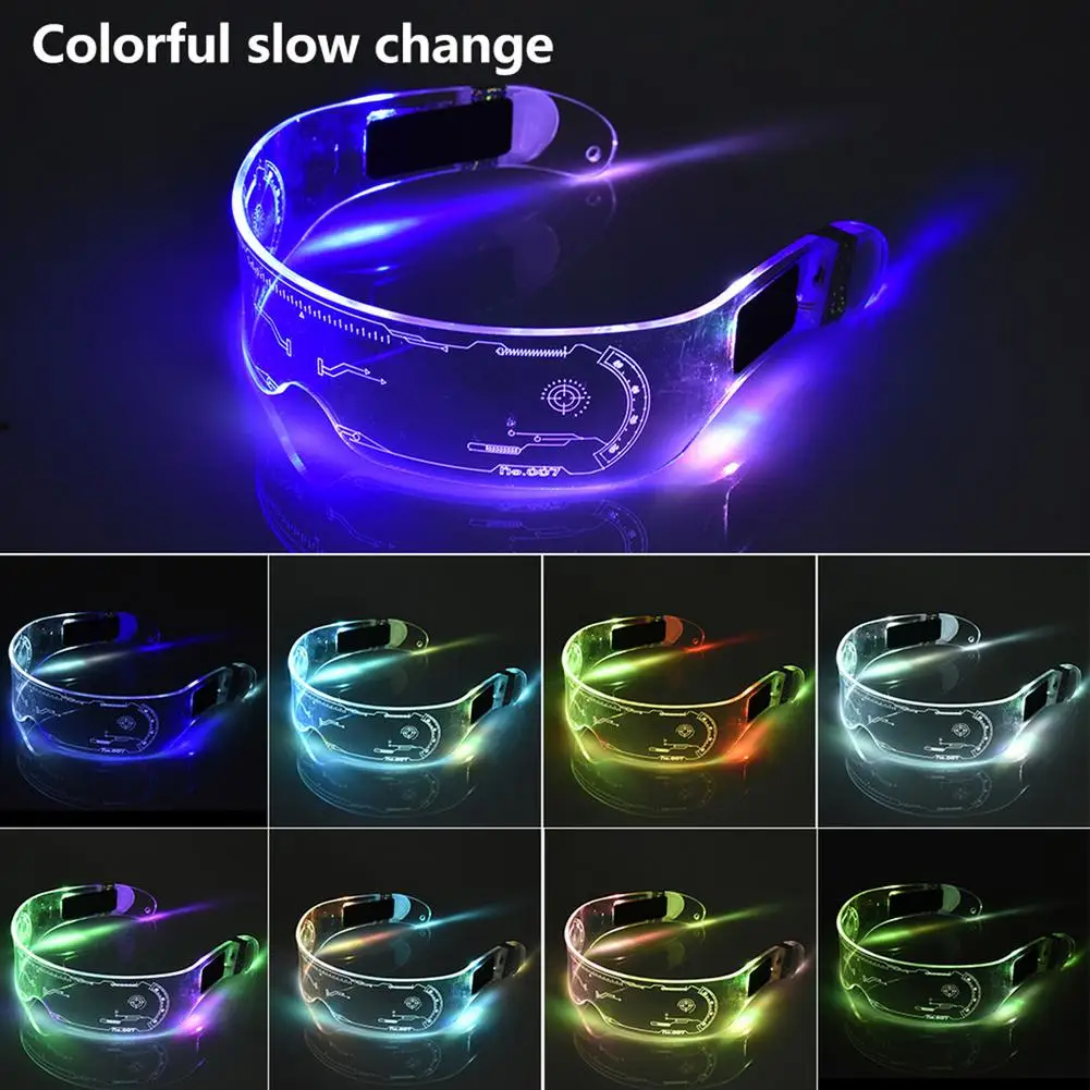 Glow glasses LED luminous EL flashing neon bar party rave costume party decor DJ sunglasses