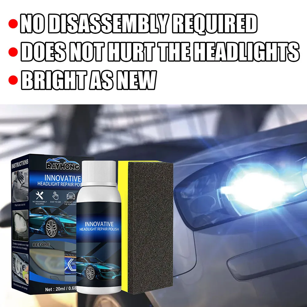 Car Headlight Repair Fluid Scratch Remove Refurbishment Coating Oxidation Repair Polishing Car Light Agent