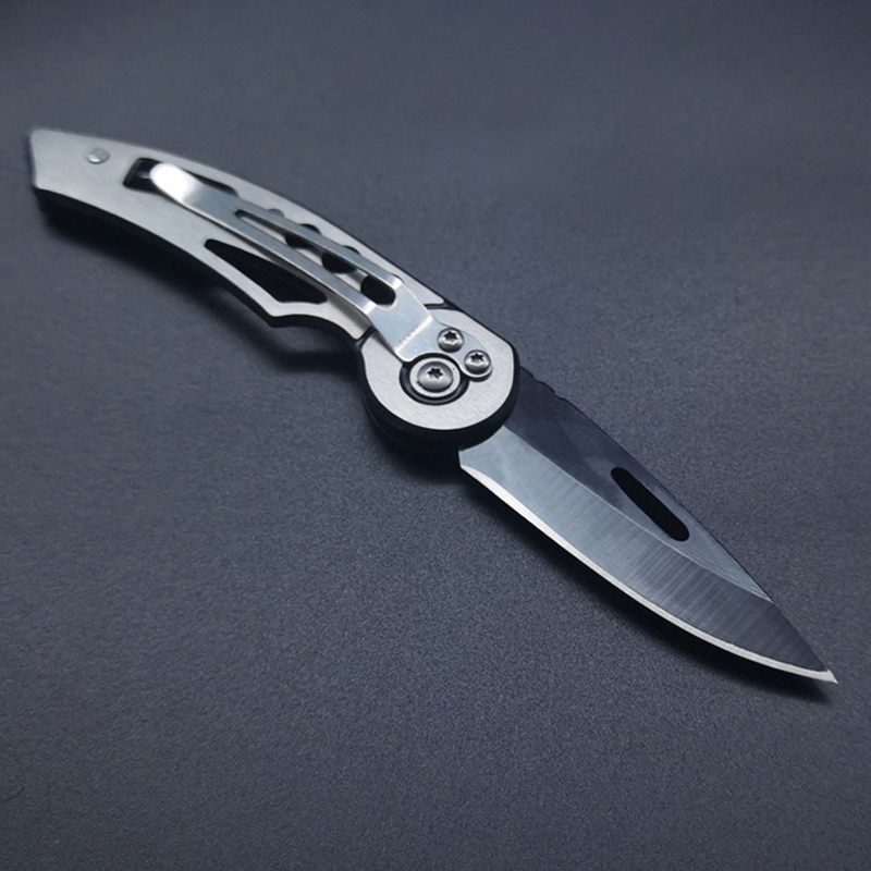 New stainless steel keychain folding knife outdoor carrying knife mirror sharp pocket knife outdoor tool