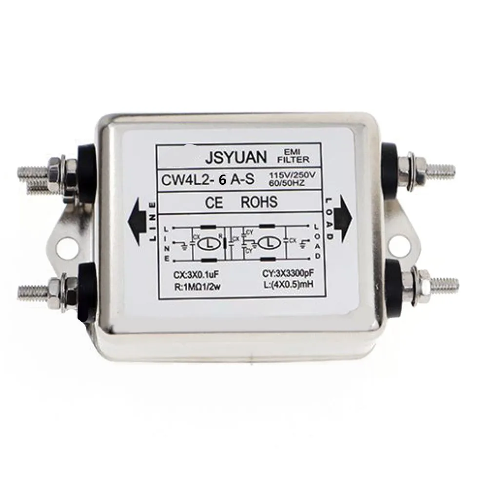

CW4L2-6A-S CW4L2-10A-S Series 220V AC Power Filter Rail Type двухступенчатый однофазный фильтр Bolttype