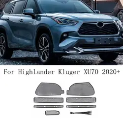 Car Insect Screening Mesh Front Grille Insert Net Accessories For Toyota Highlander / Kluger 2020 2021 2022 2023