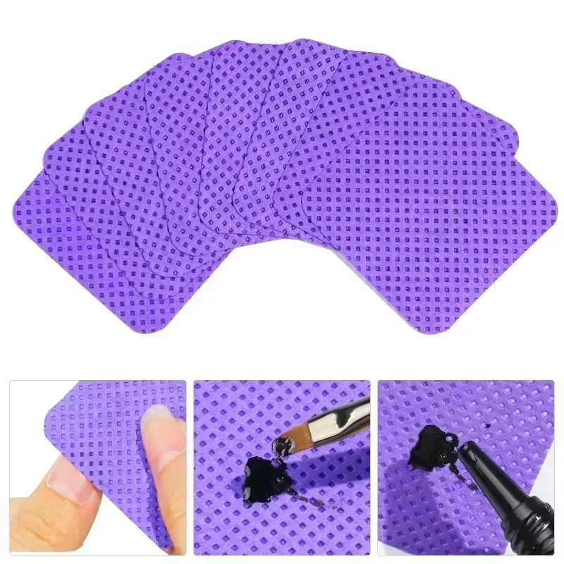 100-540Pcs Lint Free Nail Wipes Gel Nail Polish Remover Napkin Cotton Wipes Paper Pad UV Gel Dust Cleaner Manicure Tools