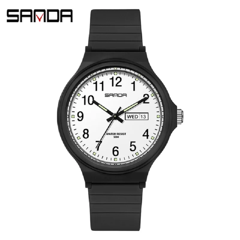 SANDA 6060 Fashion Men's Fashion Ultra Thin Watches Men Quartz Watch Business Wristwatch Sports Watch Man With Date Reloj Hombr