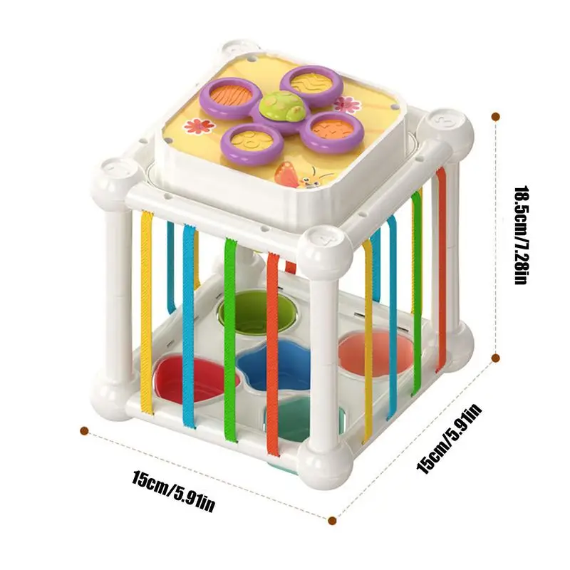 Montessori Toy Baby Activity Cube Shape Blocks Sorting Nesting Game Early Educational Toys For Infant Gift images - 6