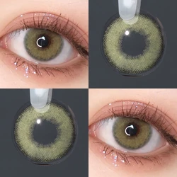 Lalens Soft Blue Colored Contact Lenses - Natural Look, Half - Yearly Wear (Mirage Yellow Brown)