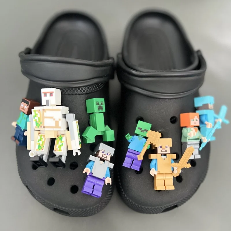 Shoe charms Jibbitz Building Block Shoes Charms Clogs Plastics Decorations Funny Cool Detachable Xmas Party Gifts Favors