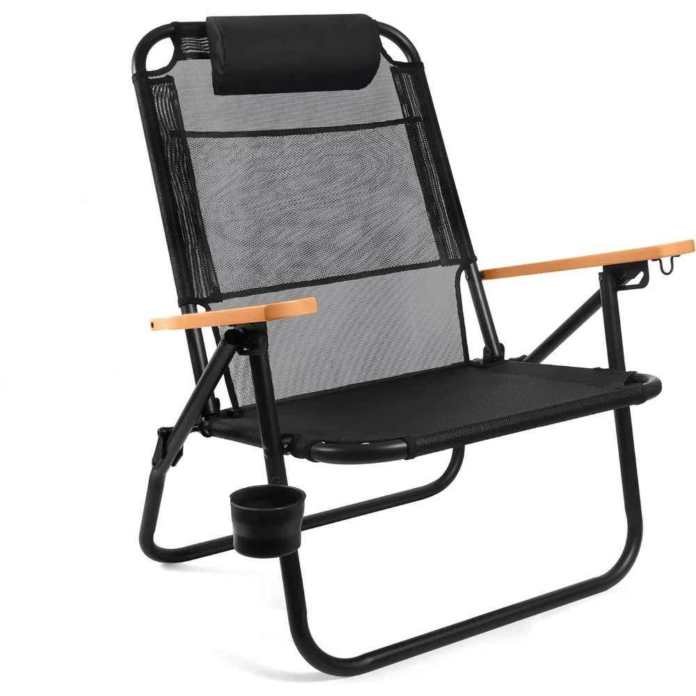 

Premium Backpack Beach Chair for Adults - Beach Chair with Backpack Straps-Foldable and Reclining Beach Chair,Outdoor Furniture