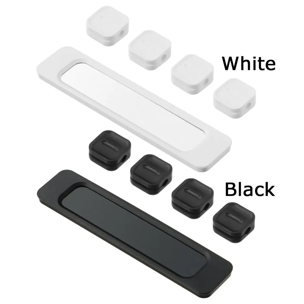 USB 케이블 정리함 마그네틱 케이블 관리, 거치대 실리콘 유연한 데스크탑 클립, 마우스 와이어 정리함