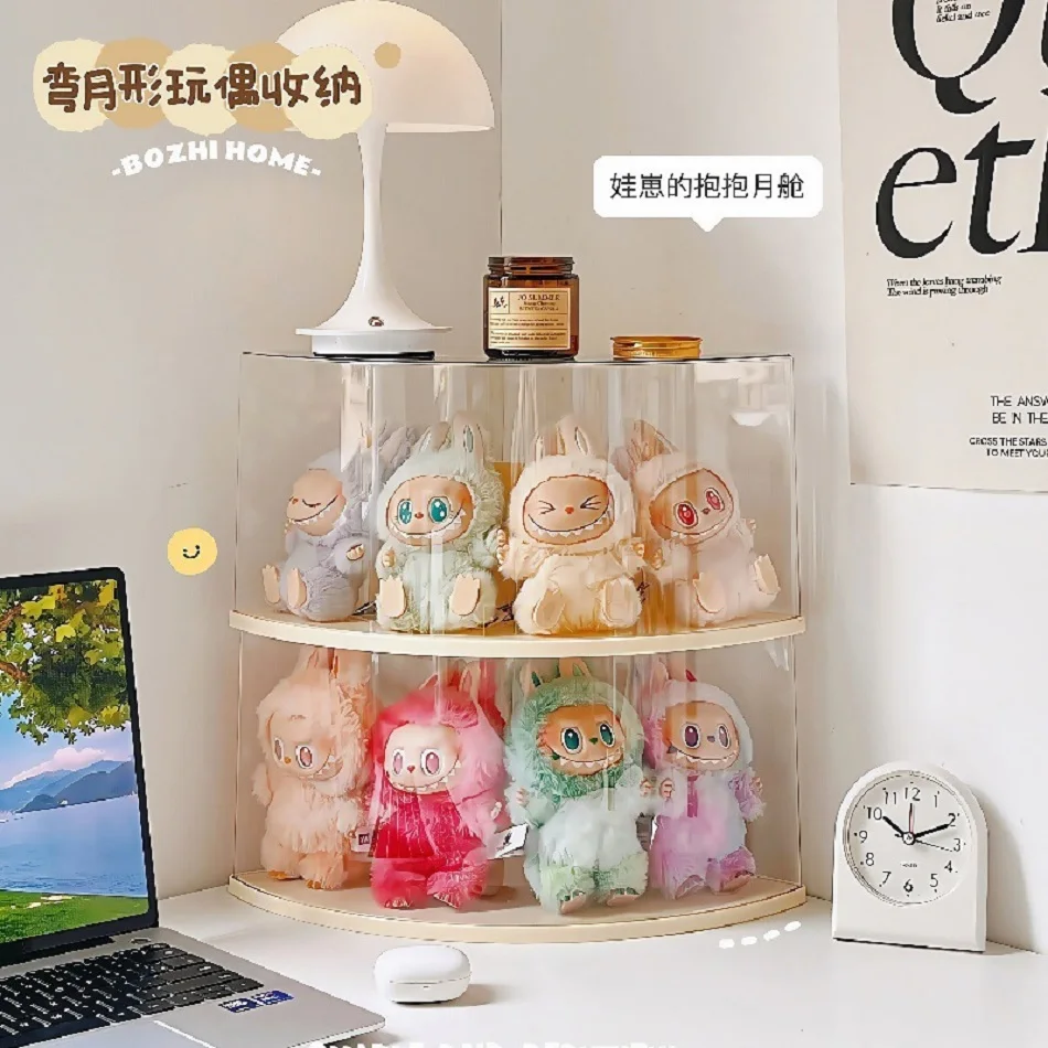 Labubu transparent display box single stackable canvas vinyl storage box figurine blind box storage rack image 19