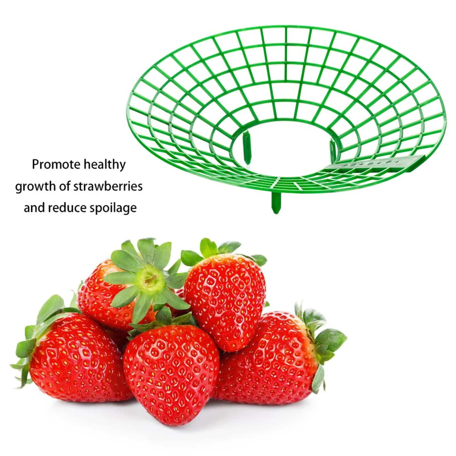 

10Pcs Strawberry Plant Supports with 3 Sturdy Legs Strawberry Growing Racks Protector Frame Holder Cage From Mold Rot Dirt