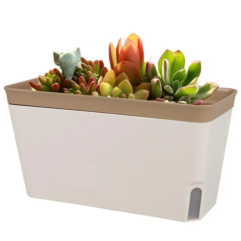 

Garden Flower Pot Self Watering Succulents Plant Planter With Water Level Window Indoor Outdoor Decorations Flowerpot