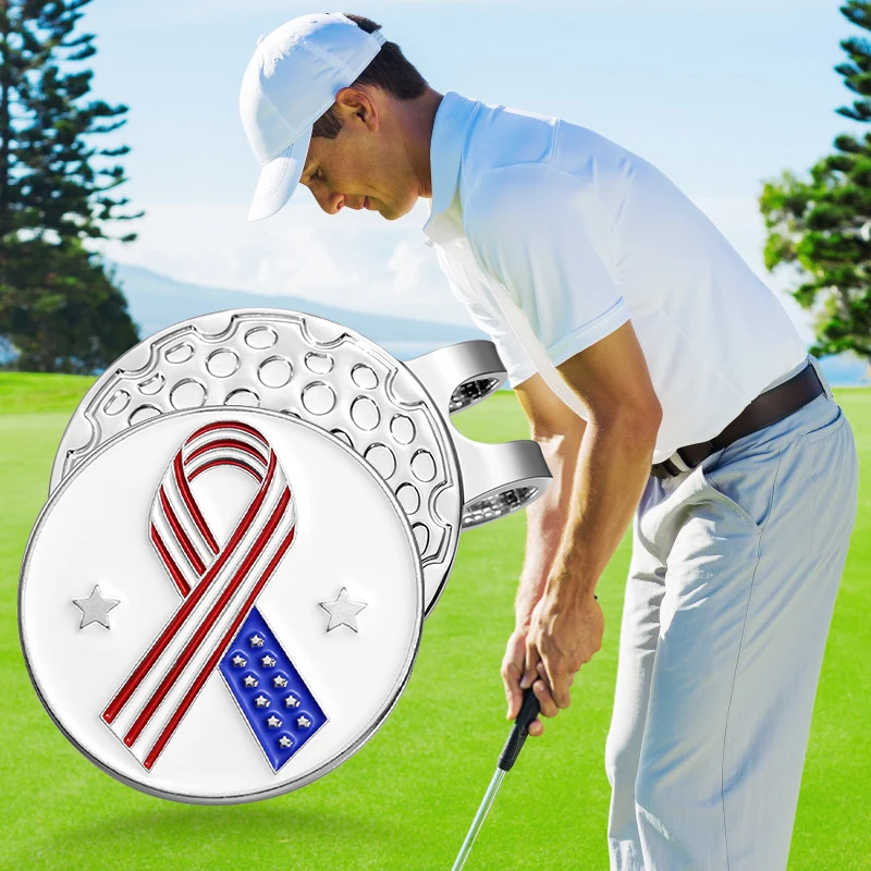 Golf Ball Marker Metal Magnetic Golf Hat Clip for Gifts Baseball Hat Decorative Accessories Clips for Friends