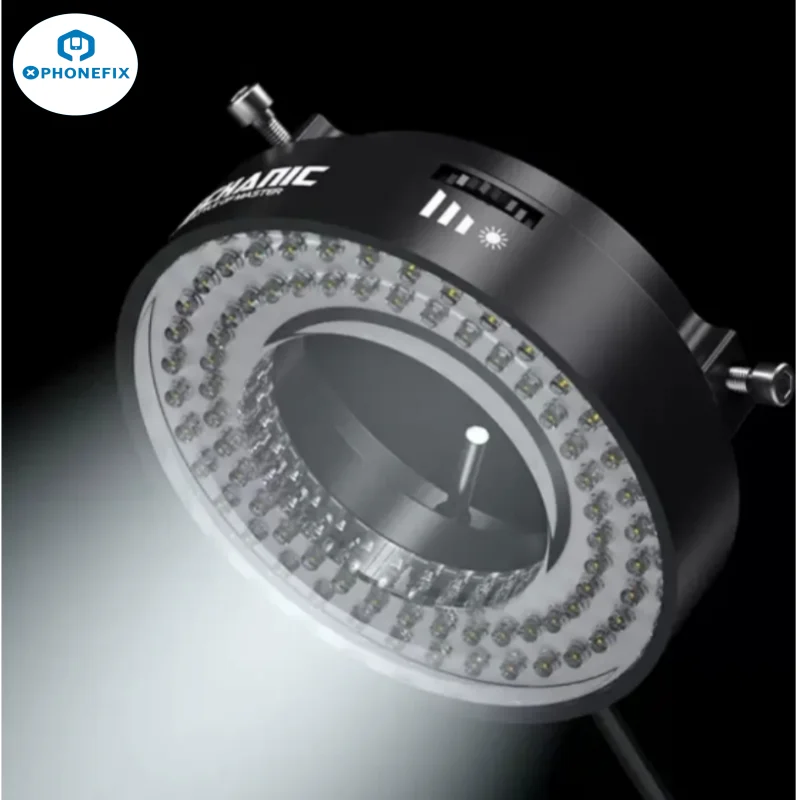Mechanic L64/72/144 LED USB Microscope Ring Light Illuminator Lamp Brightness Adjustable Trinocular Microscope Soldering Rep microscope lamp