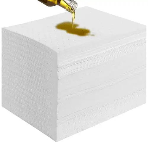 Spill Absorbent Pads, Oil Absorbing Mat Absorbs up 20 Gal, 15" L x20" W Polypropylene Absorbent Pad for Oil Only, Spill Mats
