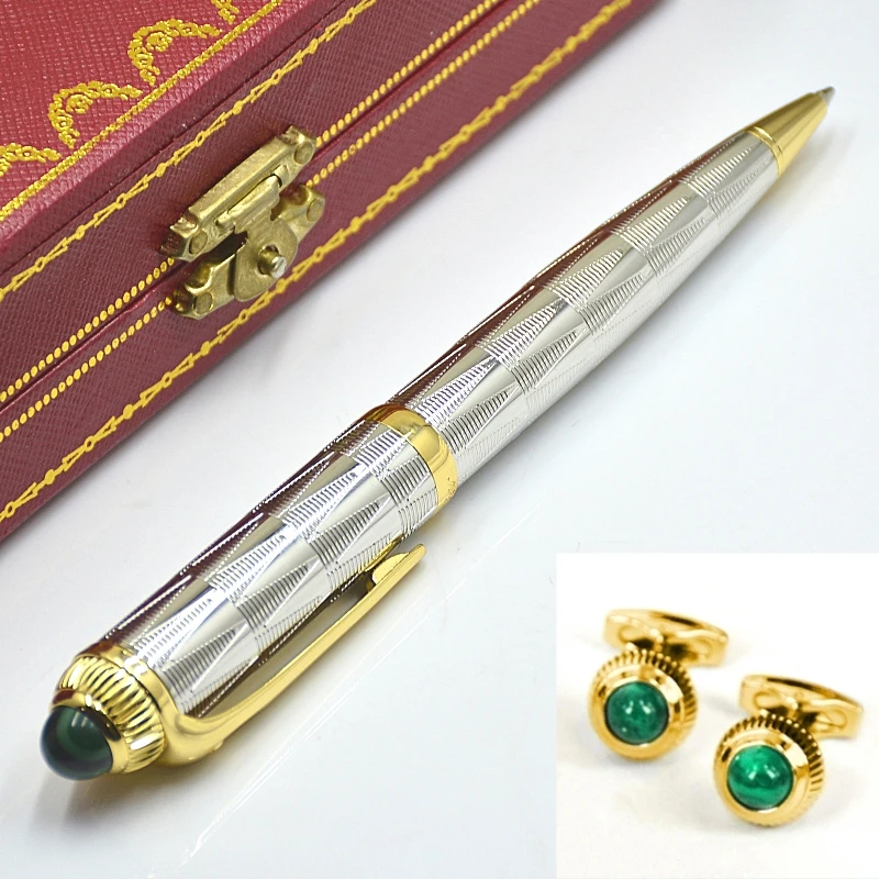 

Luxury Christmas Gift - AAA Quality R Series Ca Metal Ballpoint Pen Unique Design Office Writing Ball Pen With Cufflinks And Box