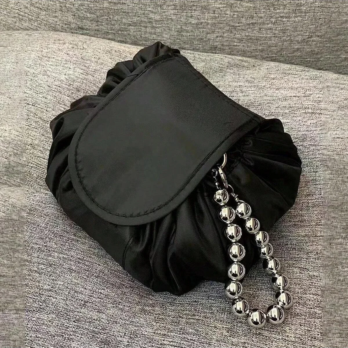 Women Drawstring Cosmetic Bag Travel Storage Makeup Bag Organizer Female Make Up Pouch Portable Waterproof Toiletry Beauty Case