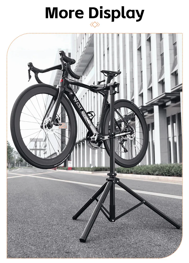 West Biking Fahrrad reparatur ständer faltbar Indoor Fahrrad ablage verstellbar MTB Rennrad Wartung Arbeits ständer Display halter – Detail 15