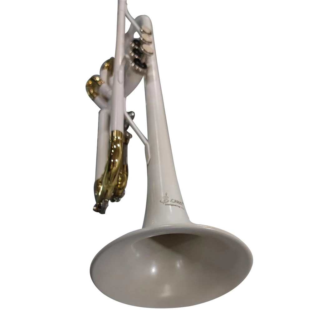 White Trumpet Musical Instrument B-flat Brass Wind Instrument Children Trumpet Performance Student Grade Examination Beginners