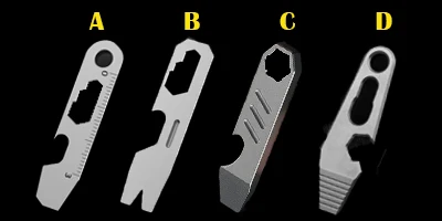 NEUE CNC TC4 Titan Legierung Brecheisen Flaschenöffner Maßstab Sechskantschlüssel EDC Outdoor Werkzeuge Multifunktions Camping Ausrüstung – Detail 1