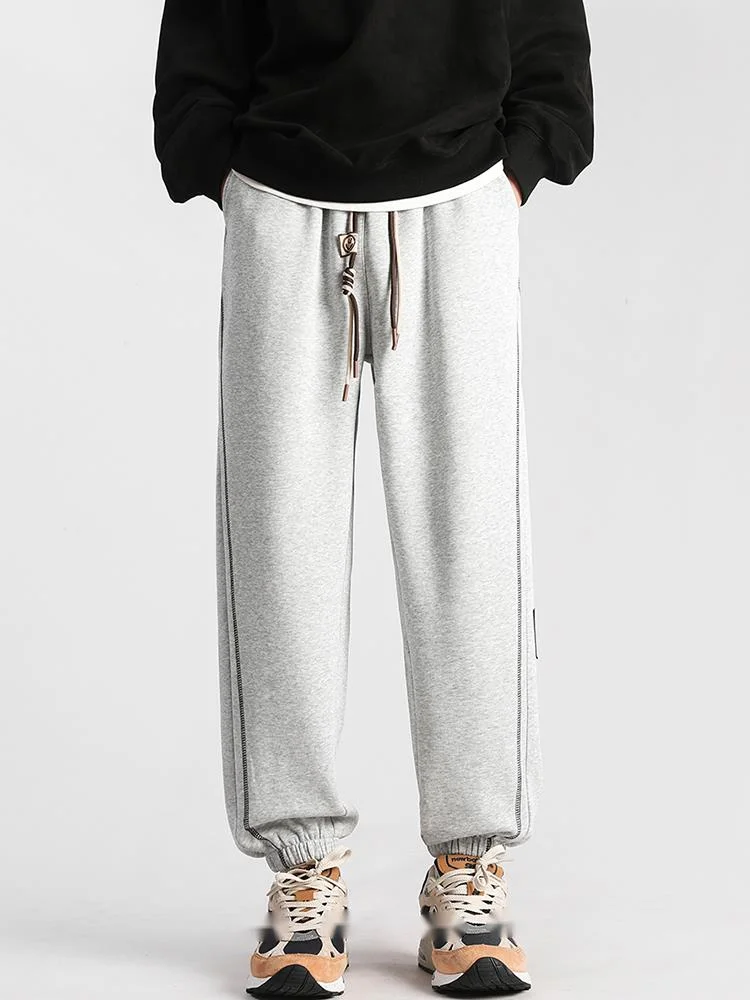 Sports casual pants, men's trend, spring new loose straight leg versatile long pants