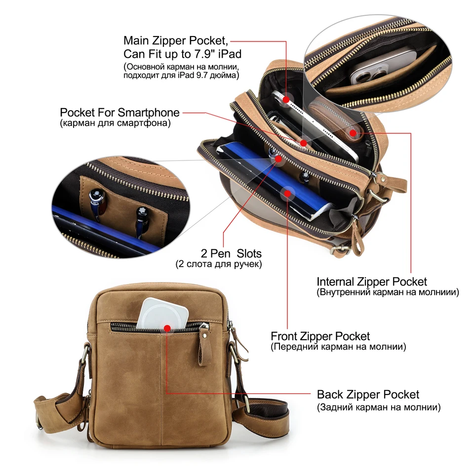 LAOSHIZI Echt leren heren schoudertas Vintage heren messenger bags heren zakelijke crossbody tas kopen vanaf een prijs van 29 LAOSHIZI Echt leren heren schoudertas Vintage heren messenger bags heren zakelijke crossbody tas kopen vanaf een prijs van 29