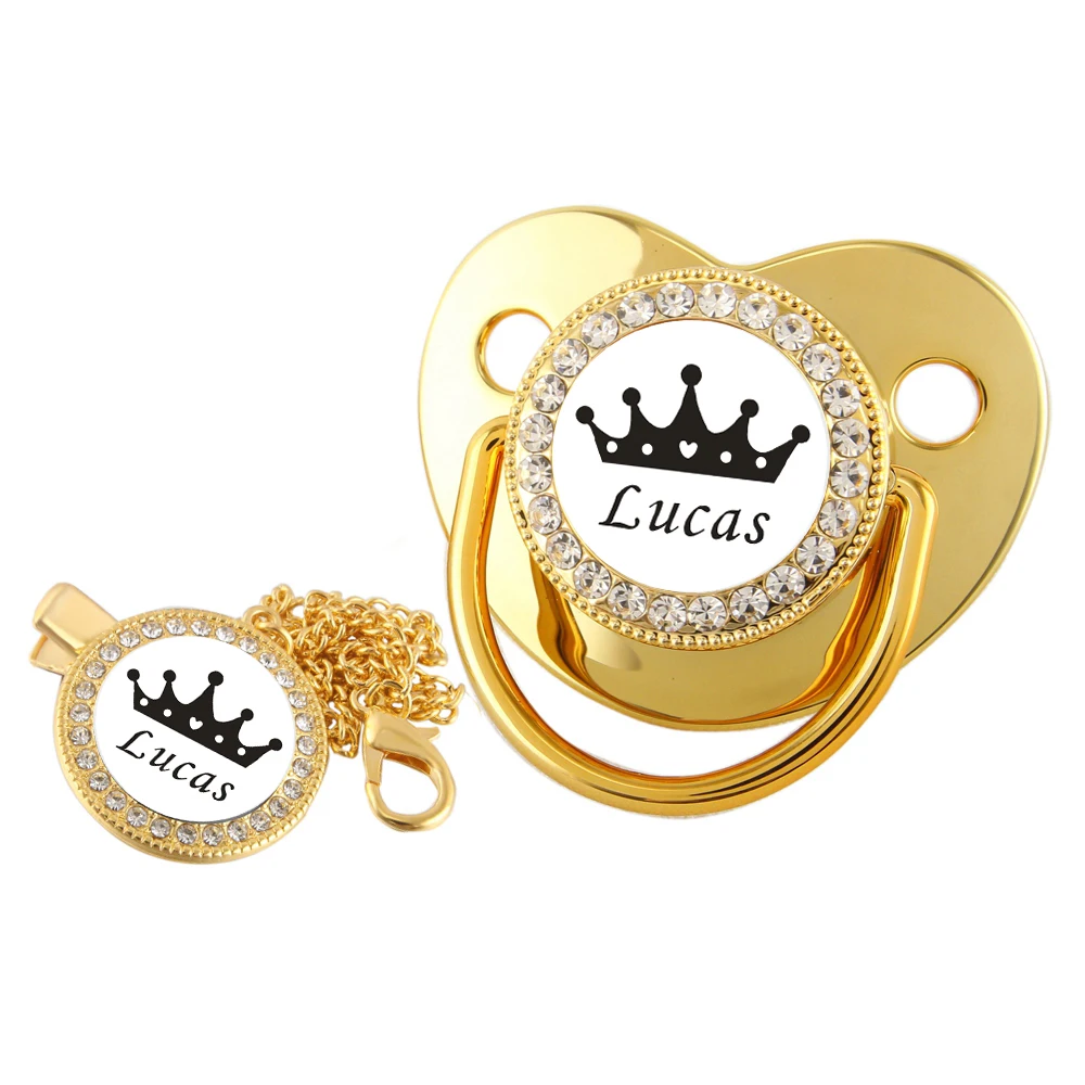 Customized Name Baby Pacifier With Chain Clip 0-18 Months 2