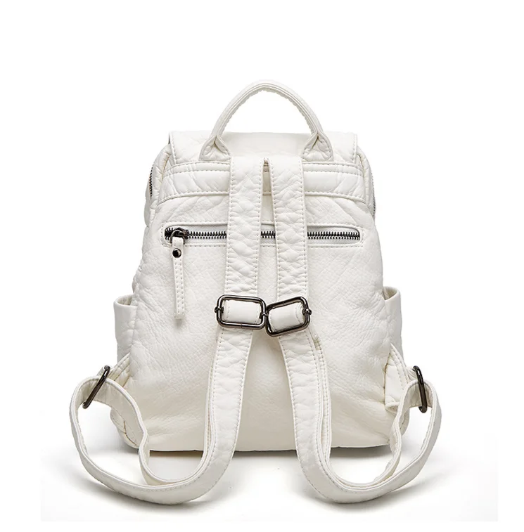 Soft Leather Backpack For Women Minimalist High Capacity Travel_voghion.com