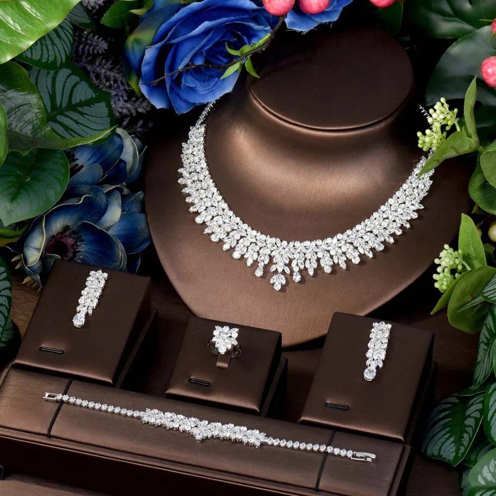 طقم مجوهرات دمعة حفلات زفاف