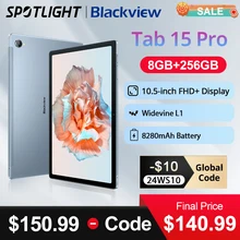 Global Version Blackview Tab 15 Pro Tablet Android Pad Octa core 8GB 256GB 8280mAh Battery  10.5''Display 13MP Camera Tablet PC