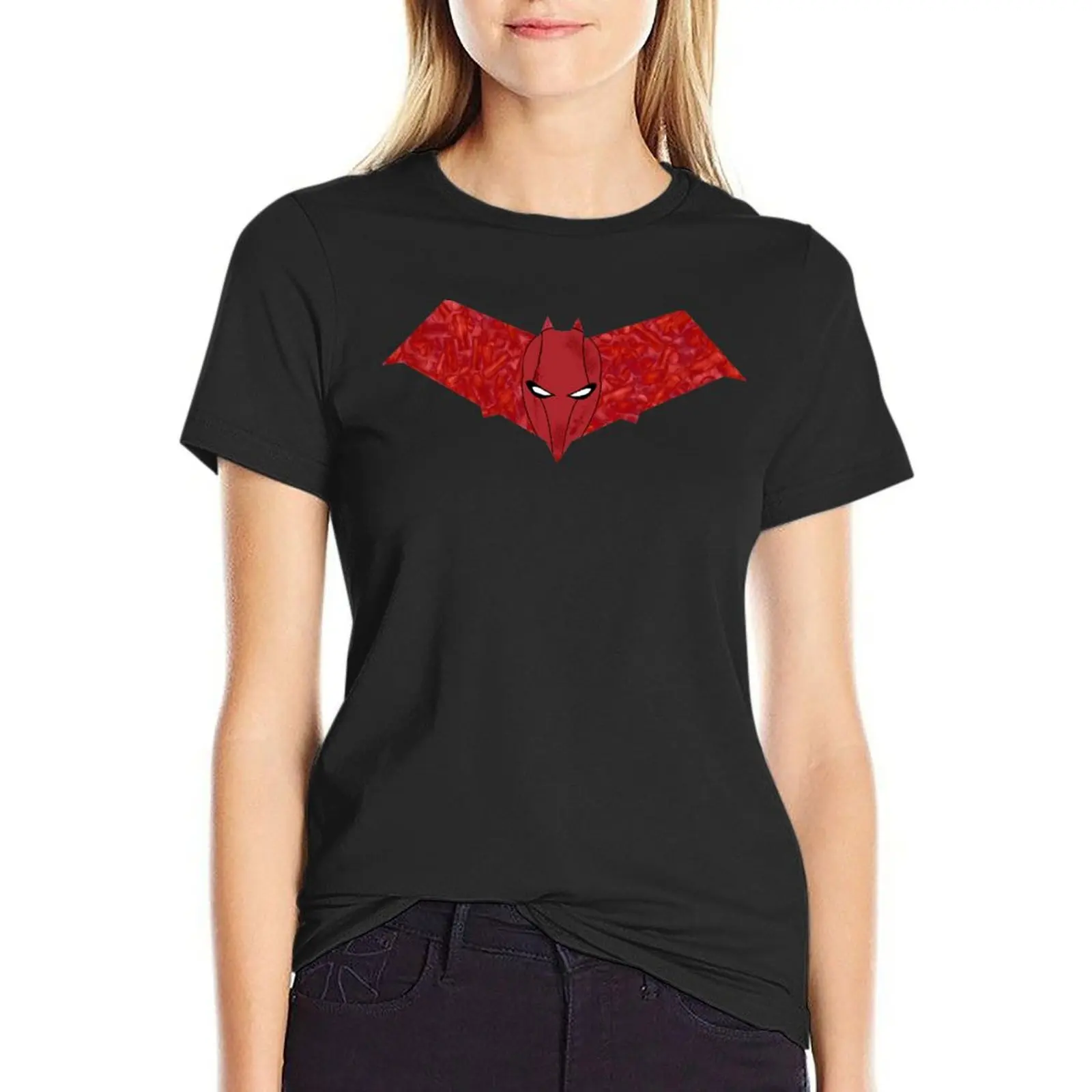 

The red hood T-shirt Short sleeve tee hippie clothes t shirts for Women