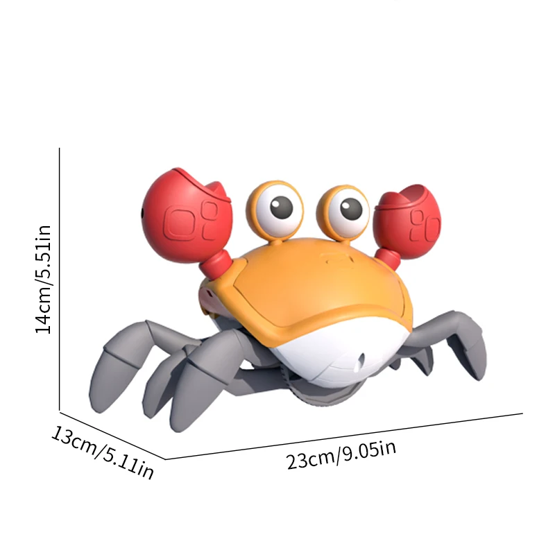 Dancing Crab Toy for Babies Crawling Interactive Escape Crabs Walking Dancing with Music Automatically Avoid Obstacles Toys 5