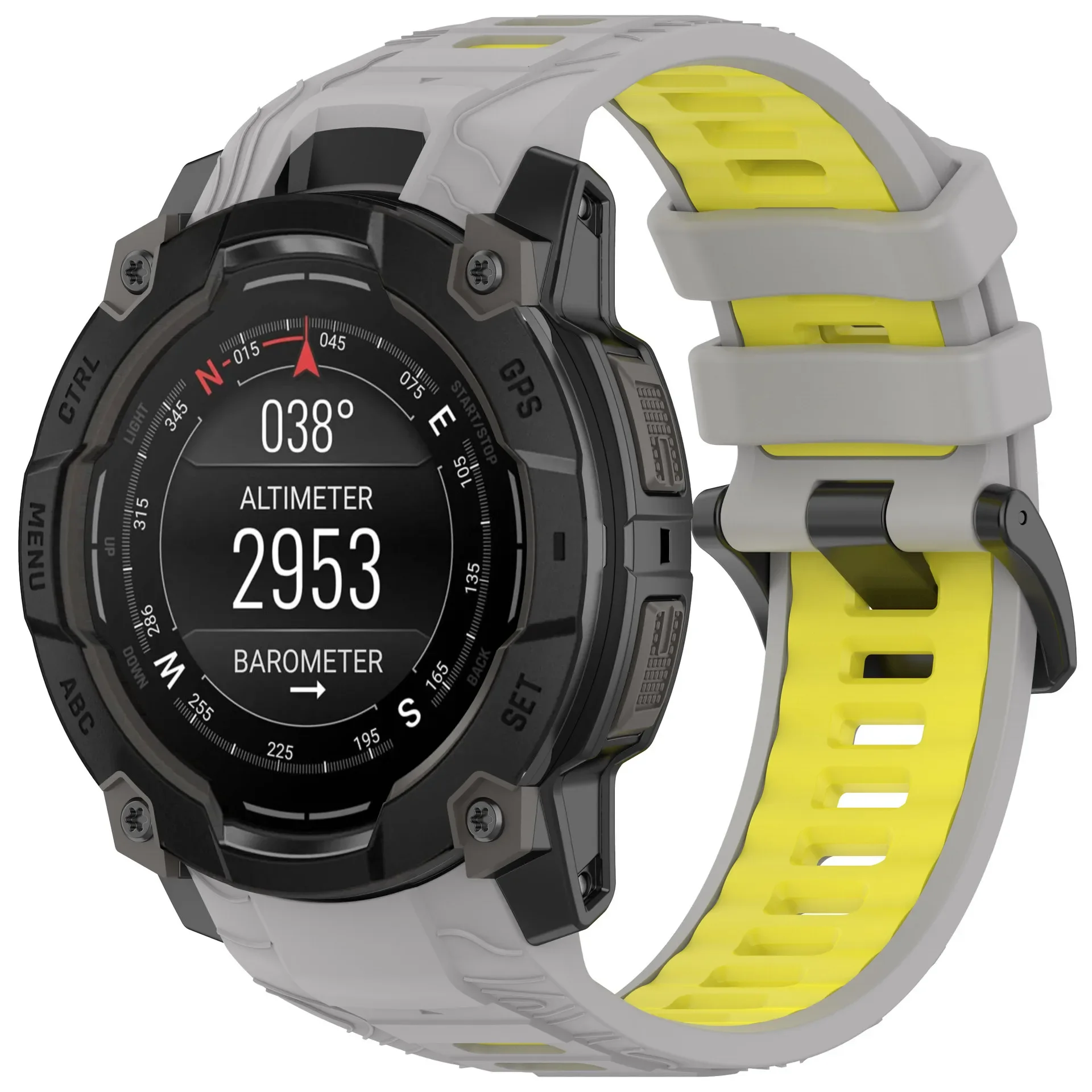 Two-Tone Soft Silicone Sports Strap – Comfortable Band for Garmin Instinct