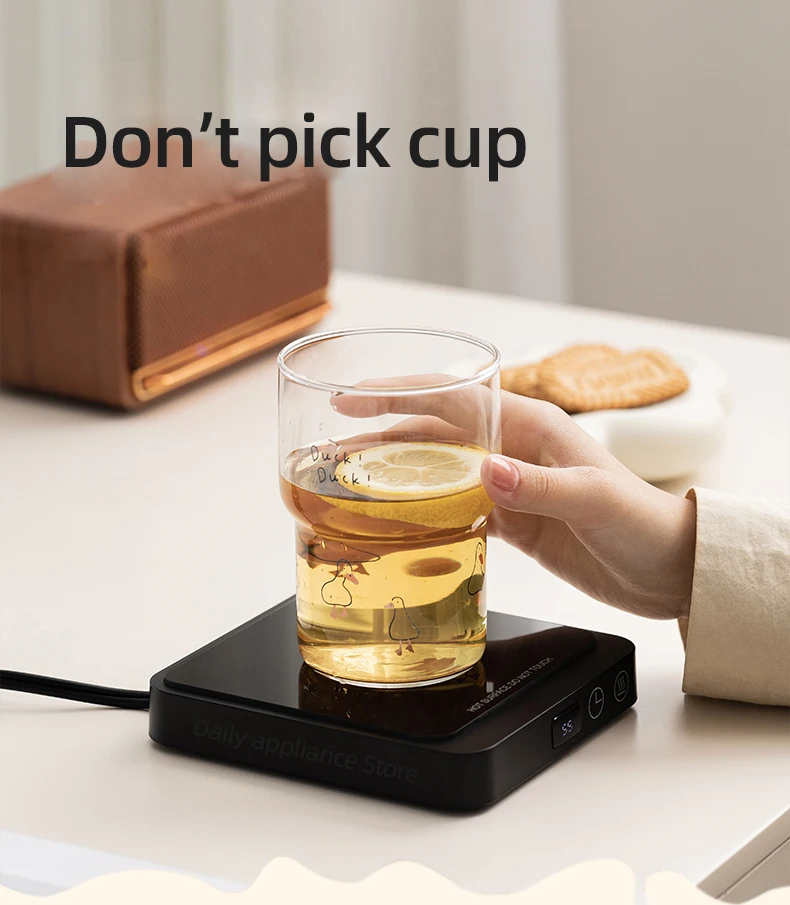 Description Picture 5 of item20W Cup Heater Coffee Mug Warmer Electric Hot Plate 5 Gear Temperature Warmer Coaster Heating Pad For Milk Tea Water 220V
