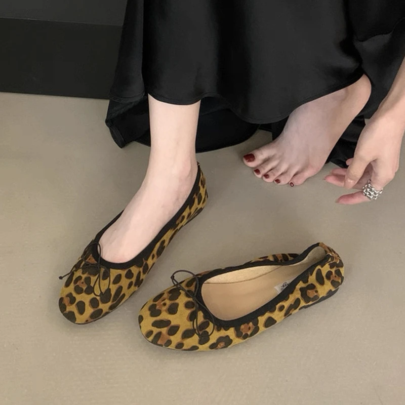 حذاء باليرينا نسائي مسطّح بمقدمة دائرية للمناسبات — صورة 12