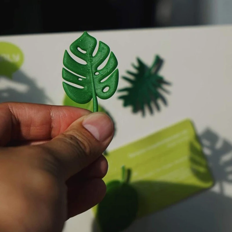 Fridge Magnets 4Pcs ABS Mini Waterproof Tropical Leaves
