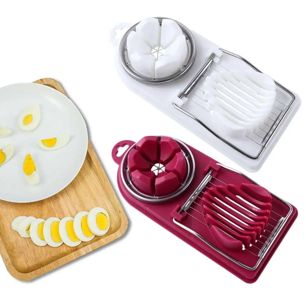 Fruit Hard Boiled Eggs Stainless Steel Wire Multifunctional Baking Cooking Cutting Tool Splitter Egg Slicer Yolk Separator egg cutter egg separator
