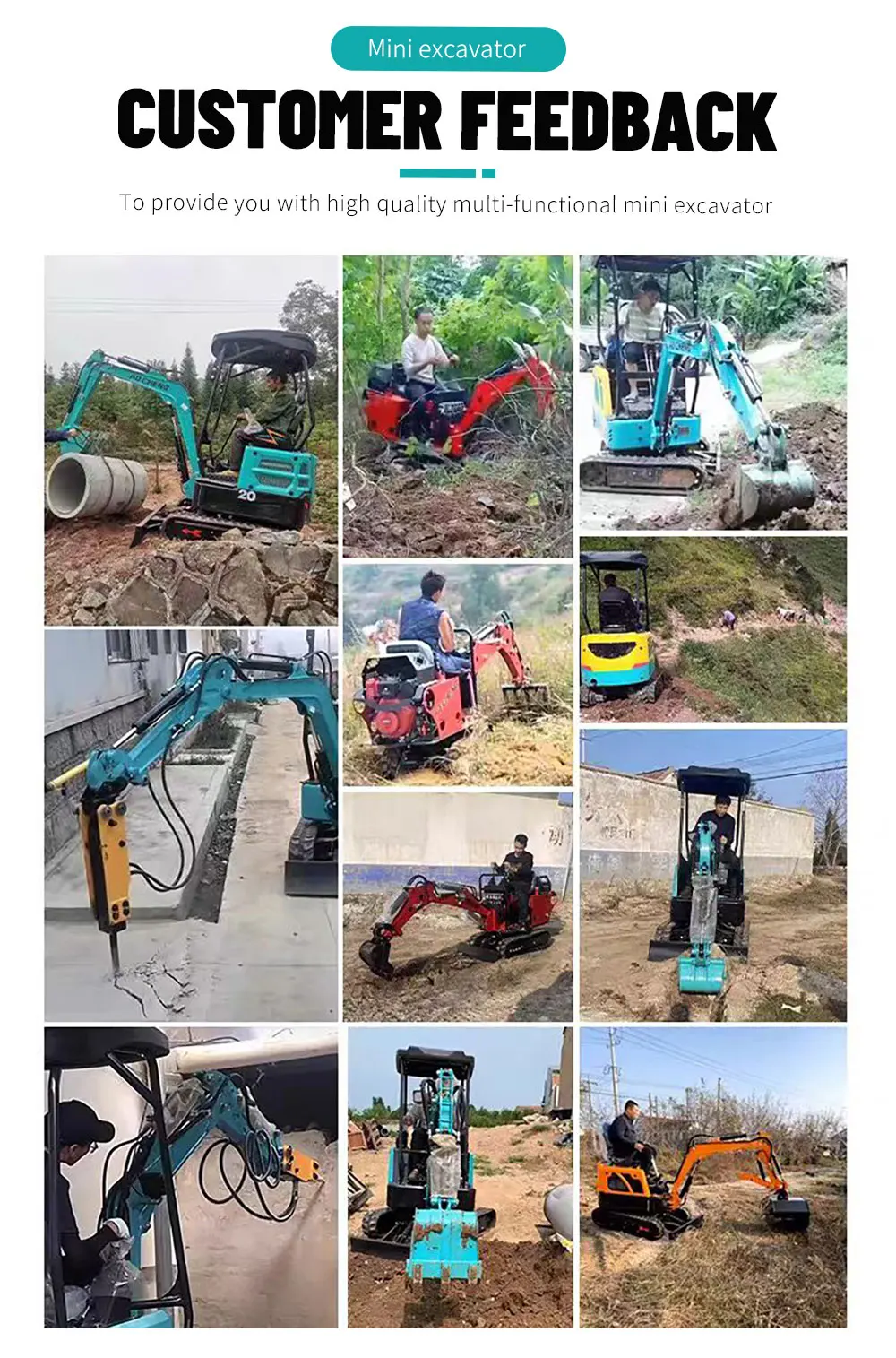 Hochwertiger, großer Hydraulikbagger mit seitlicher Schwenkarmfunktion, 1,8 t, kleiner Bagger mit anderem Motor, für den landwirtschaftlichen Einsatz, zu verkaufen. – Detail 7