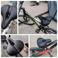 Siège de vélo universel, vélo de montagne/route confortable avec fonction d’absorption des chocs siège de haute qualité, cuir PU imperméable pour les voyages à vélo 6