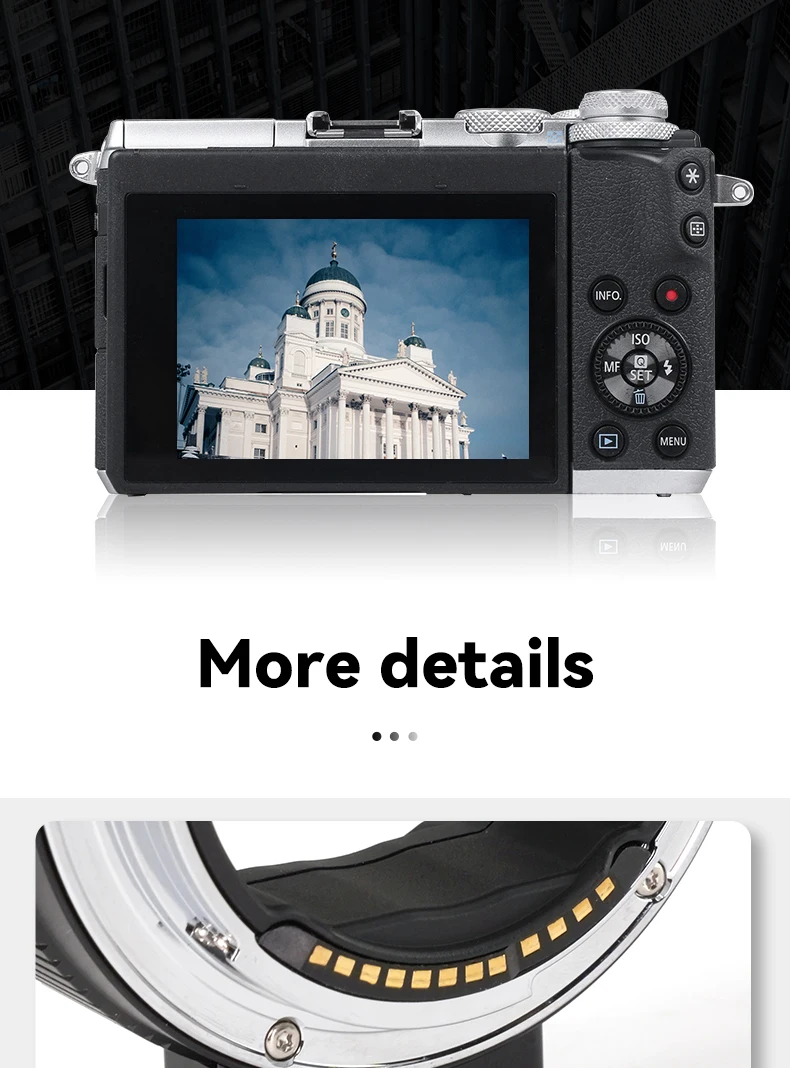 7artisans EF-EOS M Lens Adapter Ring Auto Focus Lens Mount Compatible with EF/E