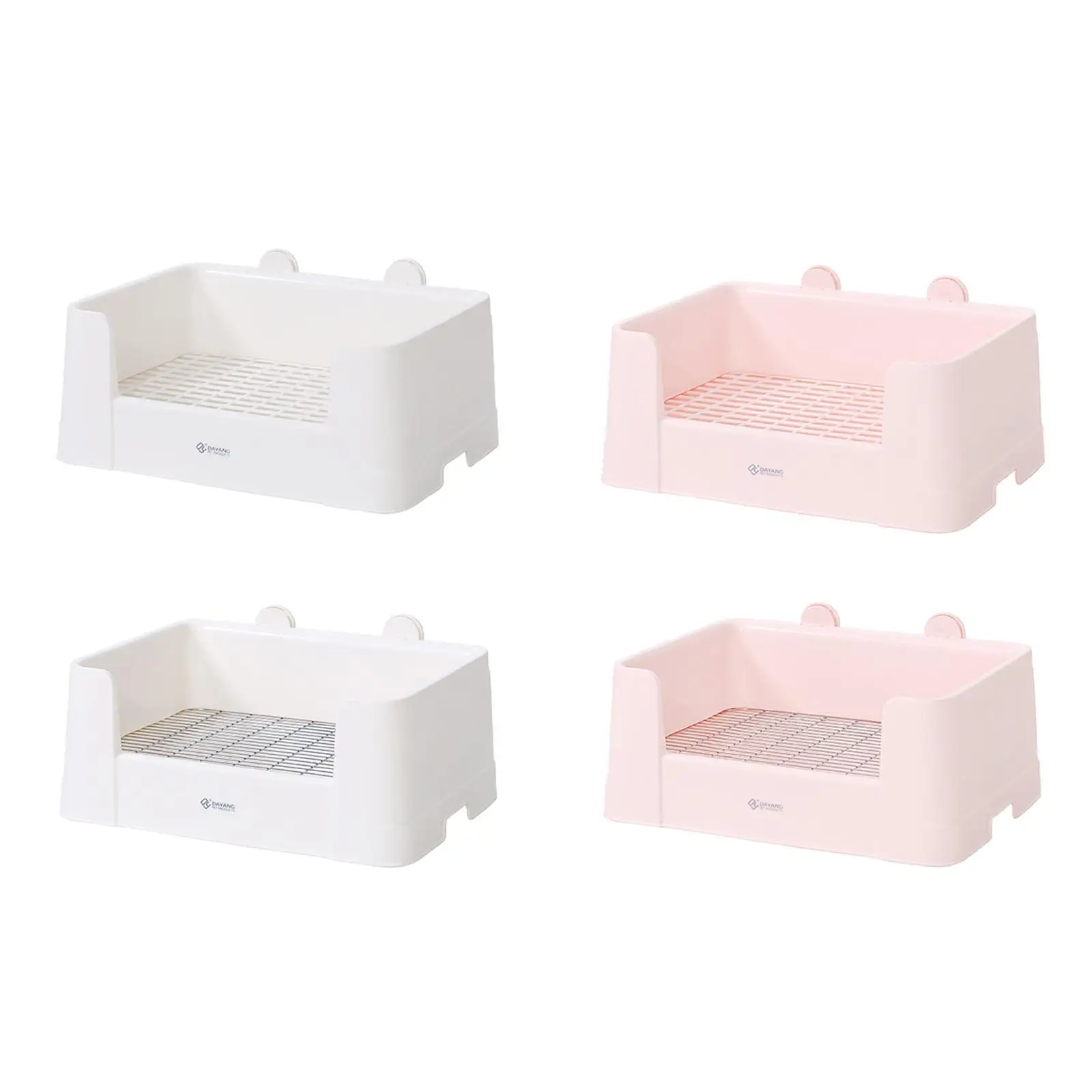 Rabbit Pad Holder Cute Easy to Clean Anti Splashing Litter Tray Potty Trainning Pet Bedpan for Bedroom Home Office Rabbit Bunny