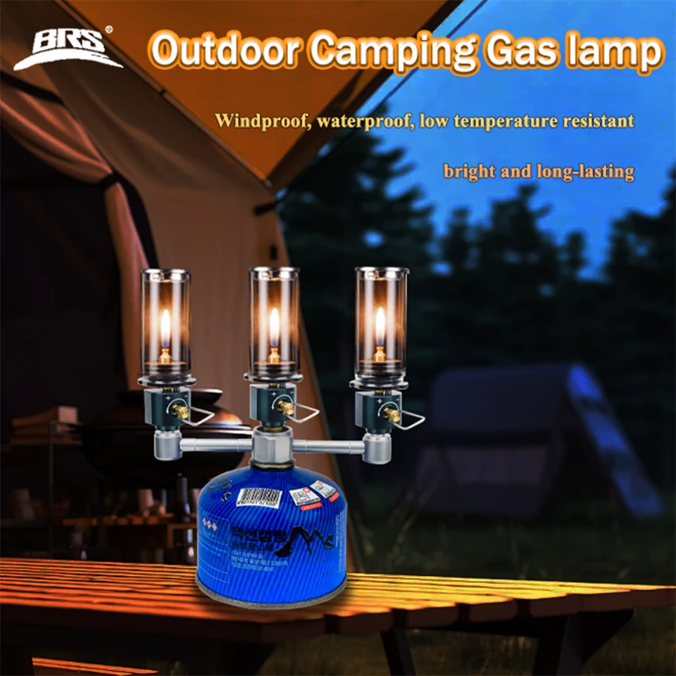Lampe à Gaz BRS-55 – Coupe-vent Portable Pour Camping, Pêche, Pic Nic – 95g