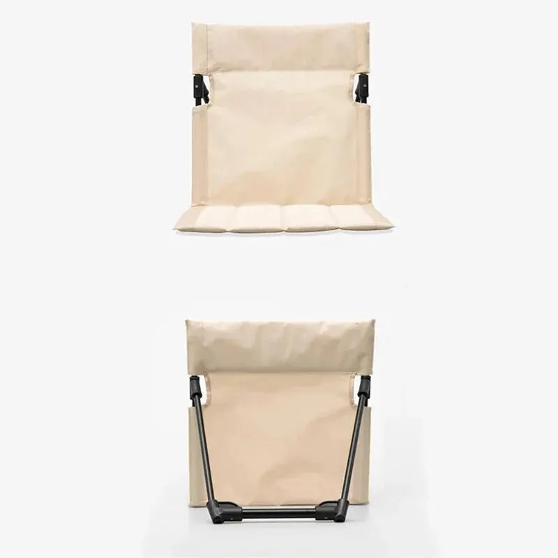 Folding Chair Foldable Camping Outdoor Garden Park Single Lazy Chair Backrest Cushion Picnic Beach