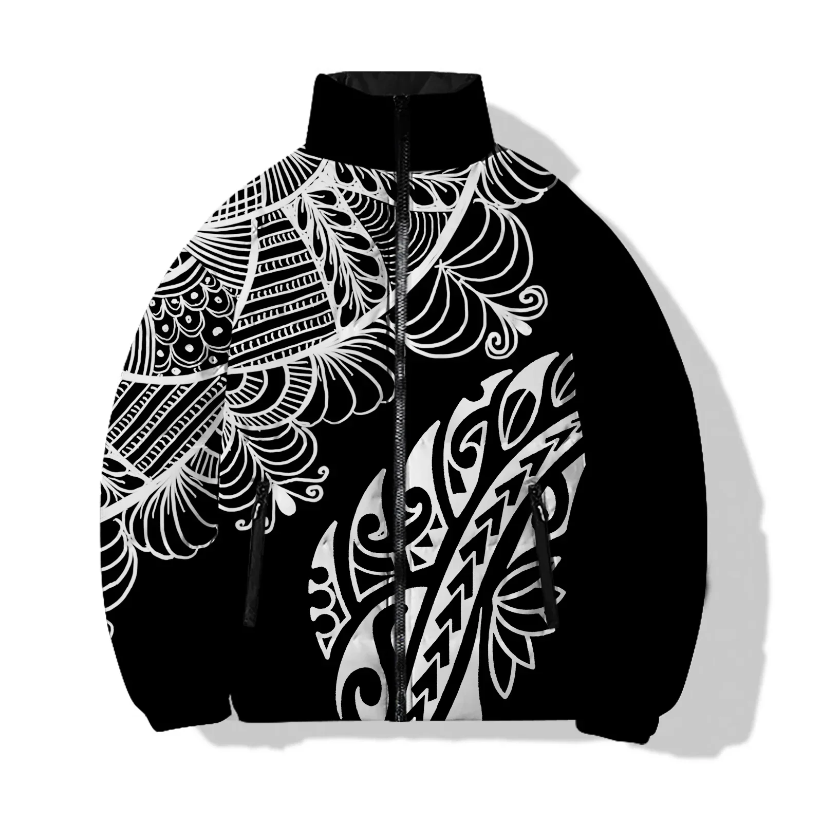 thumbnail image 1 of Tops de invierno para hombre Abrigo para hombre Chaqueta de algodón personalizada con estampado de corazón mecánico y cara verde para hombre Chaquetas Abrigos, 1 of 4