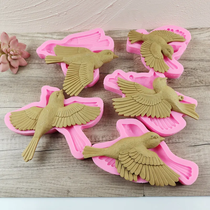 

Силиконовая форма для эпоксидной смолы Lagre Bird, силиконовая форма для цемента, бетона, гипса, украшение для дома