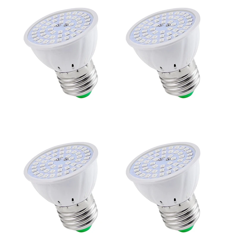 

4X E27 80 Leds Plant Grow Lamp LED Full Spectrum Growth Light Bulbs Seedling Flower Phyto Lamp