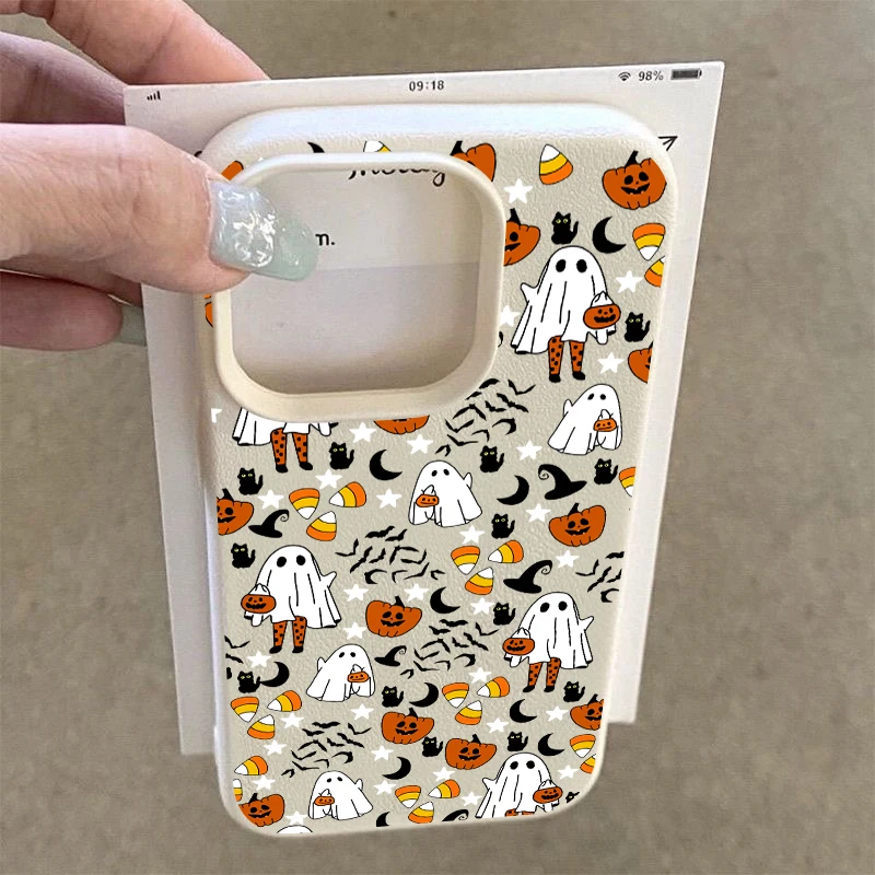 Spooky Halloween Pumpkin Ghost Shockproof Soft TPU Phone Case