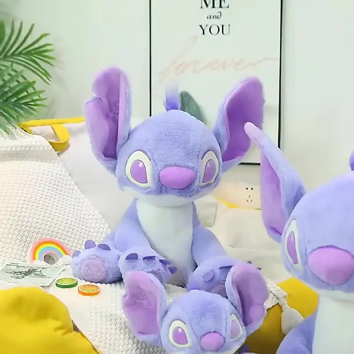 60センチメートルディズニー紫リロ & スティッチ漫画ぬいぐるみ人形
