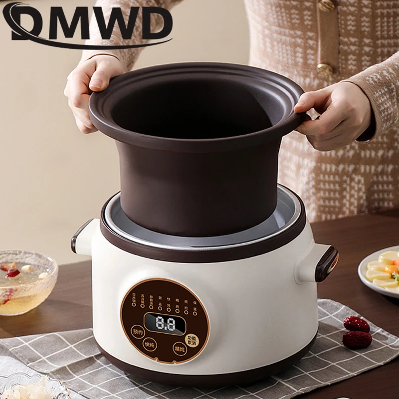 1.8L Electric Slow Cooker Ceramic Liner Stewer Household Automatic Stewing Pot Stew Soup Porridge Health Pot Baby Food Cooker 3