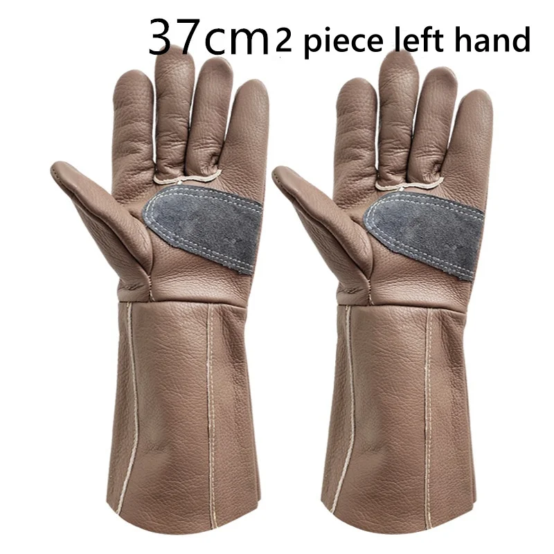 1 Pair Cowhide Fishing Gardening Gloves Professional Waterproof Thick Landscaping Flower Pruning Stab Resistant Hunting Gloves