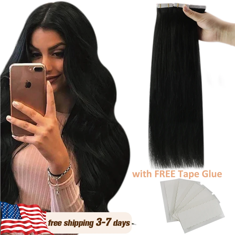Vesunny Straight Hair Tape In Human Hair Extensions Black Women Brazil  Natural Hair Extensions For Woman - Tape Hair Extensions - AliExpress